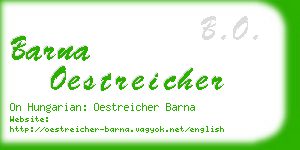 barna oestreicher business card